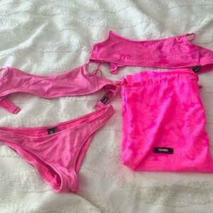 mica pitaya floral triangl bikini - 2 tops, one S the other XS and bottoms S